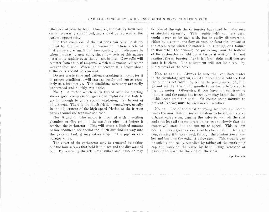 1903 Cadillac Owners Manual Page 7